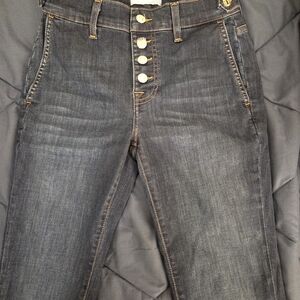7 For All Mankind High Rise Trouser Style Jeans Button Fly Size 24